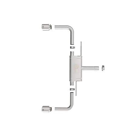 Mach Force-Xp 3 In To 2-1/2 In Stainless Steel Axle-Back Exhaust System Polished