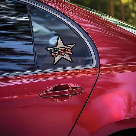 USA 250th Anniversary USA Star Decal: American Flag Weatherproof Sticker, 4.5" x 5.5"