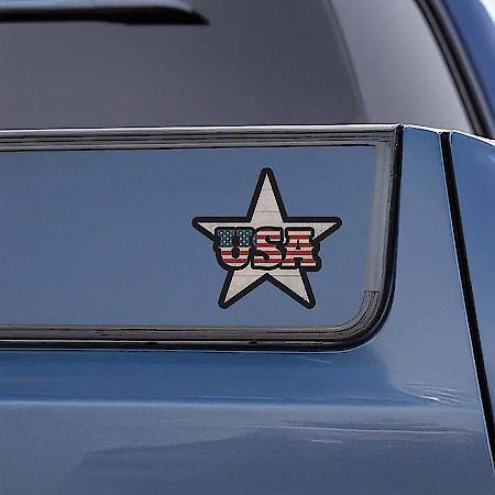 USA 250th Anniversary USA Star Decal: American Flag Weatherproof Sticker, 4.5" x 5.5"