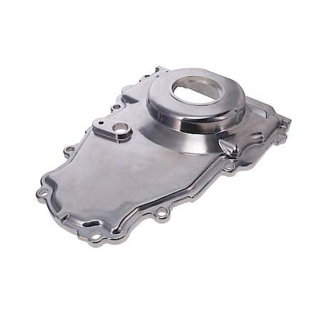 GM LS 1-Piece Polished Aluminum Timing Cover with Cam Sensor Provision