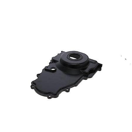 V Series GM LS 1-Piece Black Aluminum Timing Cover with Cam Sensor Provision