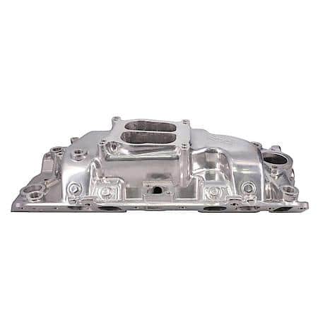 Chevy Big Block Carbureted Dual Plane Aluminum Intake Manifold , Polished