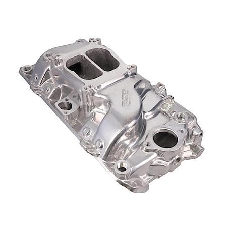 Chevy Big Block Carbureted Dual Plane Aluminum Intake Manifold , Polished