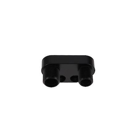 Straight A/C Manifold Fitting for Sanden SD-7 - Black
