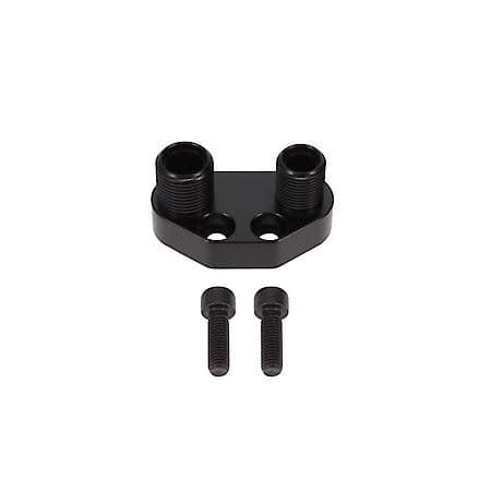 Straight A/C Manifold Fitting for Sanden SD-7 - Black