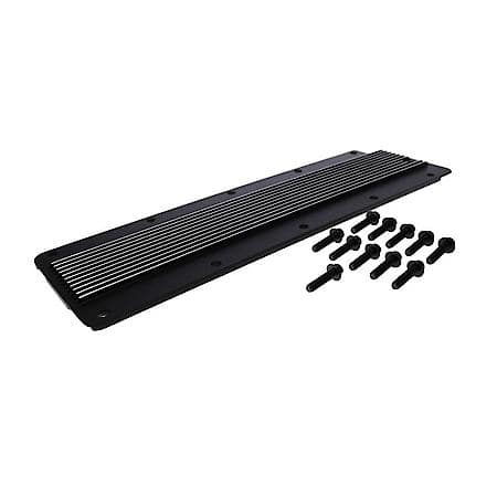 GM LS2, LS3, LS7, LSX Finned Aluminum Engine Valley Cover - Black