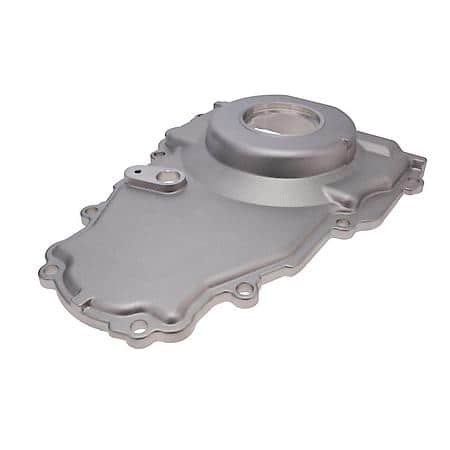 GM LS 1-Piece Satin Aluminum Timing Cover with Cam Sensor Harness, Seal