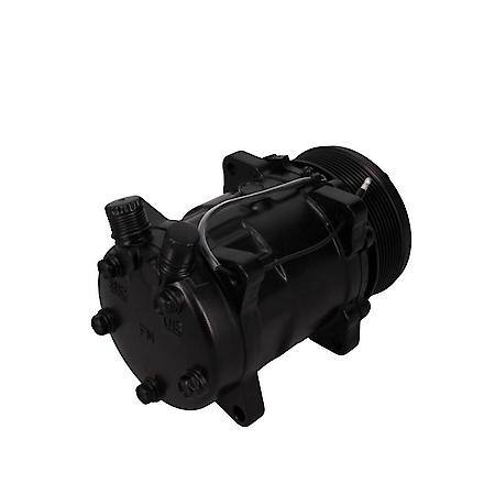 Sanden 508 Style Clutch Serpentine A/C Compressor - Black