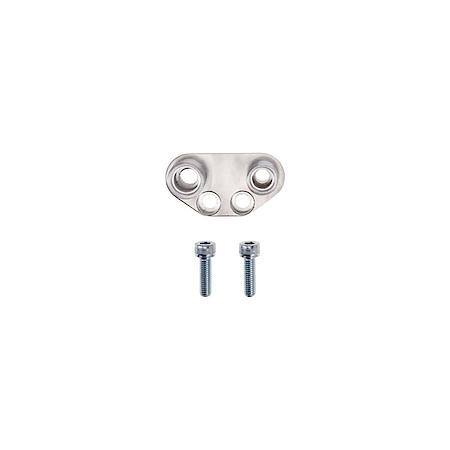 Straight A/C Manifold Fitting for Sanden SD-7 - Clear Anodized