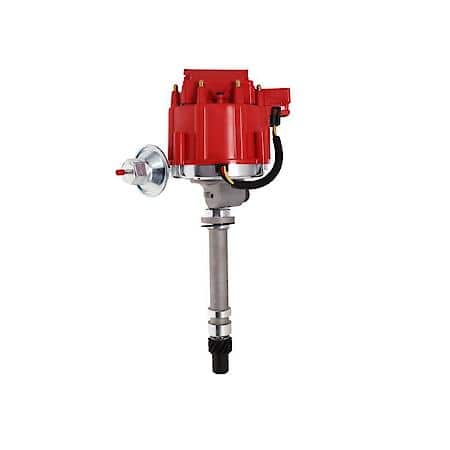 Chevy Corvette V8 HEI Distributor with Mechanical Tach Drive - Red