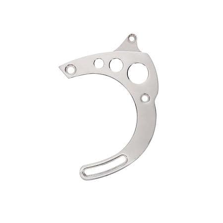 Ford Big Block Polished Aluminum Mid-Mount 1G Alternator Bracket.
