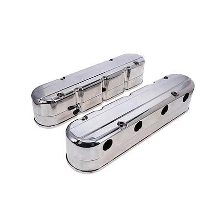GM LS V8 (4.8L-7.0L) Chrome Cast Aluminum Valve Covers with Smooth Coil Covers