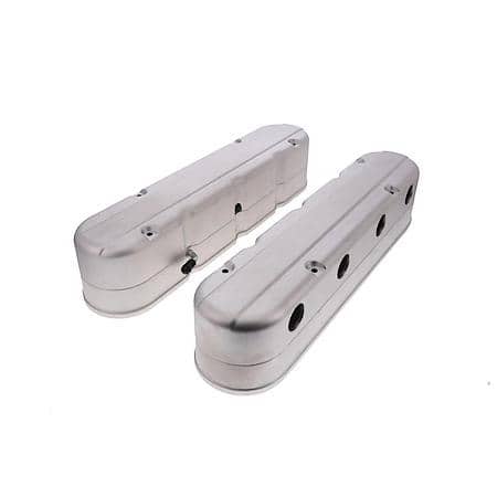 GM LS V8 (4.8L-7.0L) Satin Cast Aluminum Valve Covers with Smooth Coil Covers