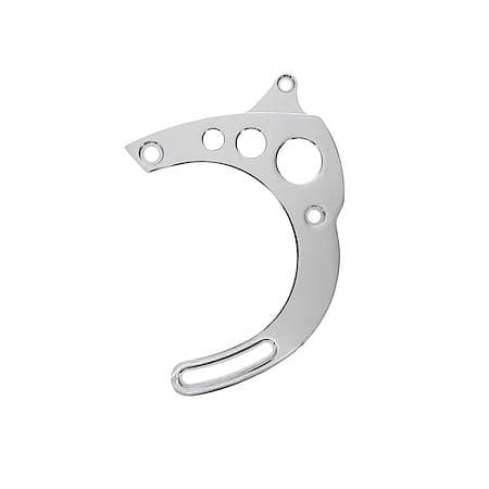 Ford Big Block Chrome Aluminum Mid-Mount 1G Alternator Bracket.