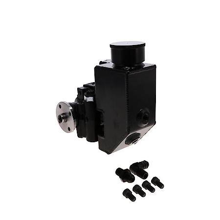 GM Type II Style Black Power Steering Pump, 18 oz Reservoir and Hub