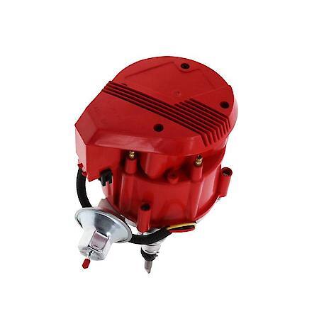 Chevy 194-292 Late L6 HEI Distributor with Super Cap - Red