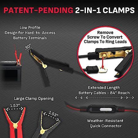 RUGGED 10A Car Battery Charger & Maintainer, 4-in-1, Service Mode, 6/12V, SC1684