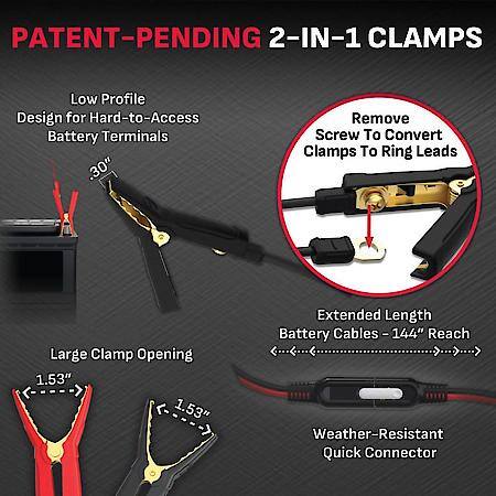RUGGED 6V/12V 1A Car Battery Charger & Maintainer, 3-in-1, SC1677