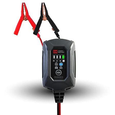 RUGGED 6V/12V 1A Car Battery Charger & Maintainer, 3-in-1, SC1677