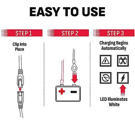 M10 Eyelet to Quick-Connect Cable, 16 AWG, Fits 10mm 3/8 in Battery Posts, SA951