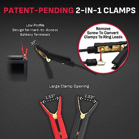 Replacement Battery Clamps and Ring Leads, 2-in-1 Solution, Quick-Connect, SA949