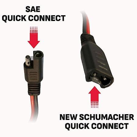 SAE to Quick-Connect Adapter Cable, 16 AWG, 5.9 in., Use Old Accessories, SA953