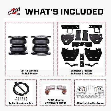 Air Spring; Frame Mount; Up To 7500 Pounds Of Leveling Capacity; Rubber