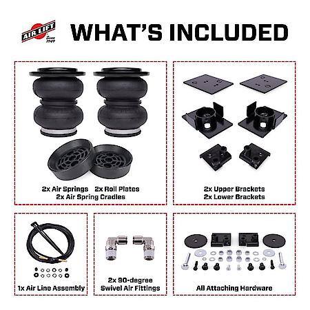 Air Spring; Frame Mount; Up To 3400 Pounds Of Leveling Capacity; Rubber