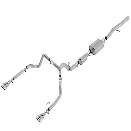 T304 Stainless Steel, With Muffler, Single Exhaust With Dual Exit