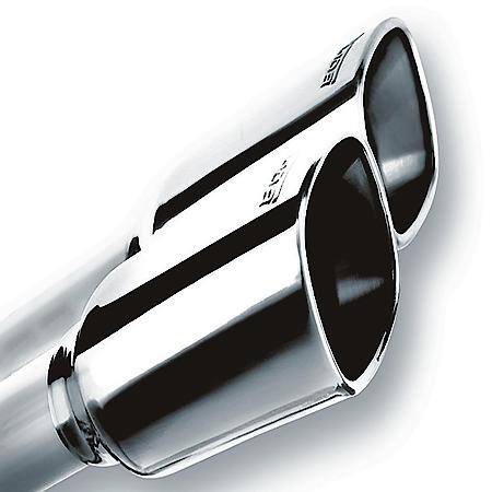 Stainless Steel, With Muffler, Single Exhaust With Quad Exit, Split Rear Exit