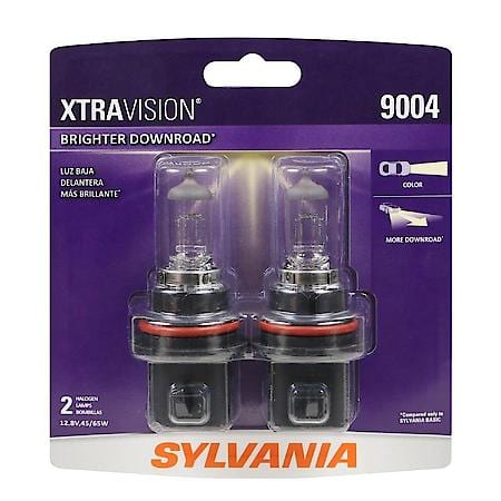 9004 XtraVision: Halogen Headlight Bulb, More Downroad Visibility, 2 Pack