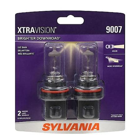 9007 XtraVision: Halogen Headlight Bulb, More Downroad Visibility, 2 Pack