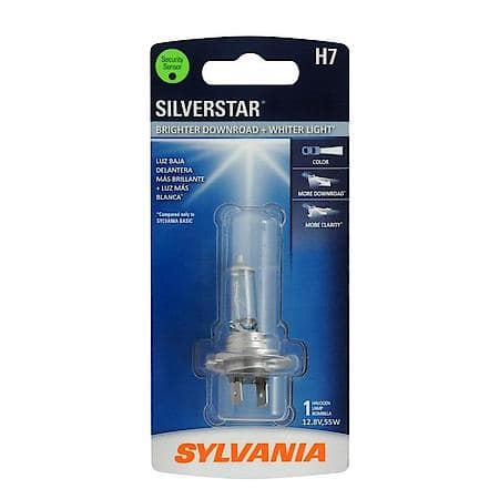 H7 SilverStar: Halogen Headlight Bulb, Brighter Downroad and Whiter Light, 1 Pack