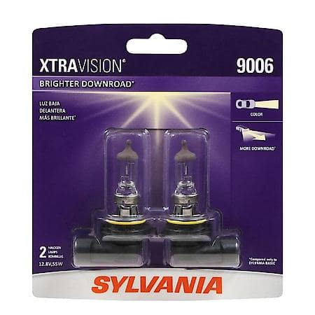 9006 XtraVision: Halogen Headlight Bulb, More Downroad Visibility, 2 Pack