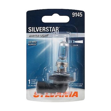 9145 SilverStar: Halogen Fog Bulb, Brighter Downroad and Whiter Light, 1 Pack