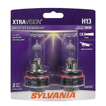 H13 XtraVision: Halogen Headlight Bulb, More Downroad Visibility, 2 Pack