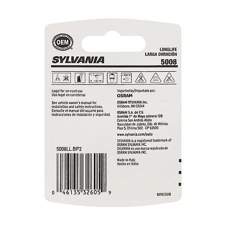 5008 Long Life: Mini Bulb, Standard Performance, 2 Pack