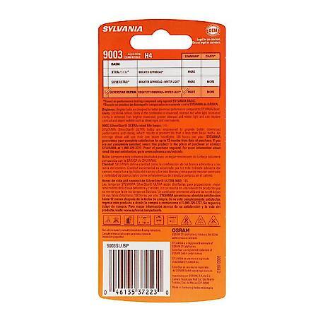 9003 SilverStar Ultra: Halogen Headlight Bulb, Brightest Downroad and Whiter Light, 1 Pack