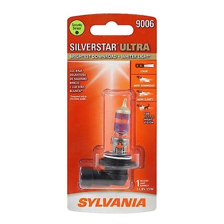 9006 SilverStar Ultra: Halogen Headlight Bulb, Brightest Downroad and Whiter Light, 1 Pack
