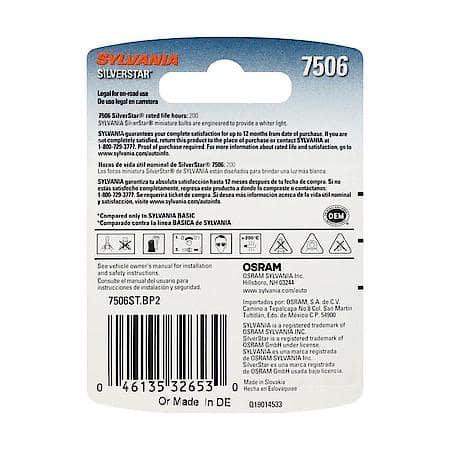 7506 SilverStar: Mini Bulb, High Performance, 2 Pack