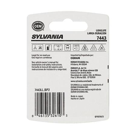 7443 Long Life: Mini Bulb, Standard Performance, 2 Pack