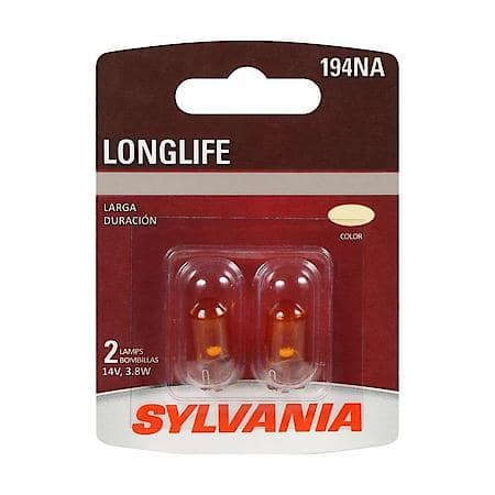 194NA Long Life: Amber Mini Bulb, Standard Performance, 2 Pack