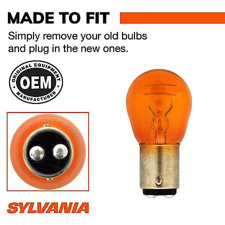 2057A Long Life: Amber Mini Bulb, Standard Performance, 2 Pack