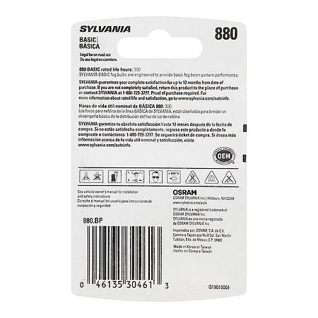 880 Basic: Halogen Fog Bulb, Basic Performance, 1 Pack