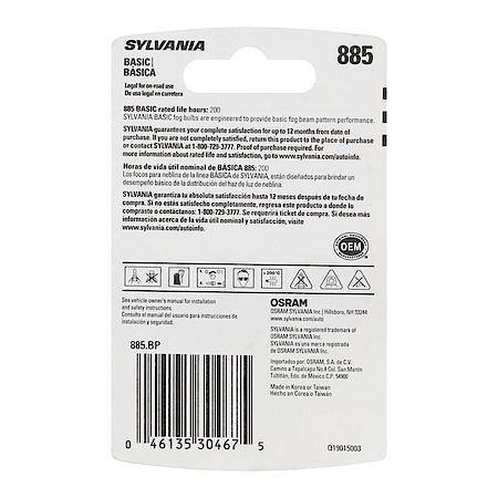 885 Basic: Halogen Fog Bulb, Basic Performance, 1 Pack