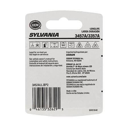 3457A Long Life: Amber Mini Bulb, Standard Performance, 2 Pack
