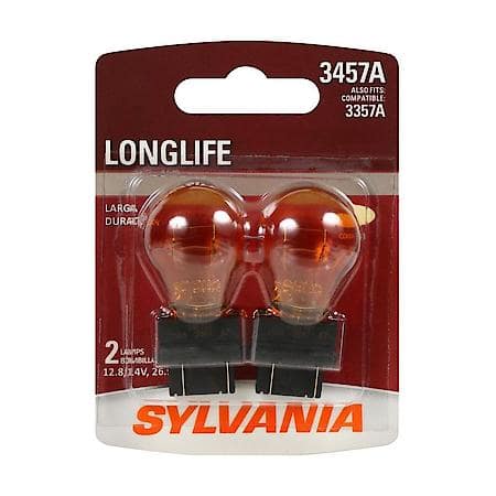 3457A Long Life: Amber Mini Bulb, Standard Performance, 2 Pack