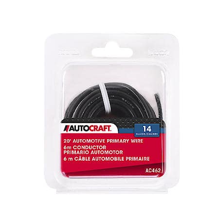 Automotive Primary Wire, 12 Gauge, Black, 12 Ft