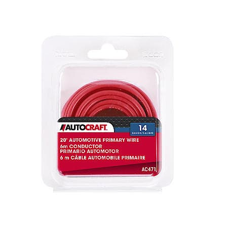 Automotive Primary Wire, 14 Gauge, Red, 20 Ft
