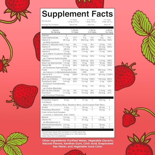 MaryRuth's Liquid Morning Multivitamin Essentials+ | Vitamin A C D E B6 B12 Biotin Zinc | Mens Womens Multivitamin | Immune Support | Beauty | Sugar Free | Vitamins for Ages 1+ | Vegan | 32 Fl Oz
